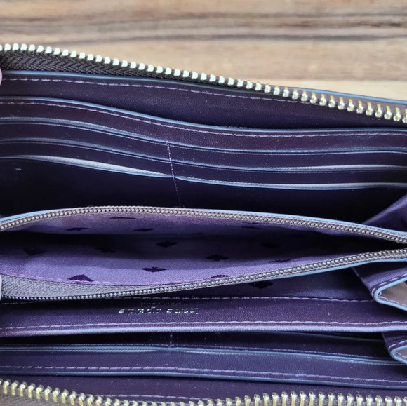 Kate Spade Burgundy Wallet (No.2), Like New - Picture 3 of 4